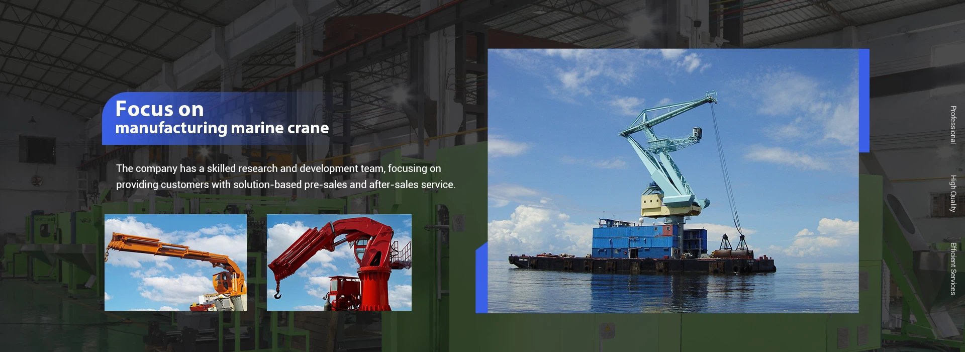 YFM: Specialized in marine & port & offshore crane manufacturing, delivering one-stop solution services.